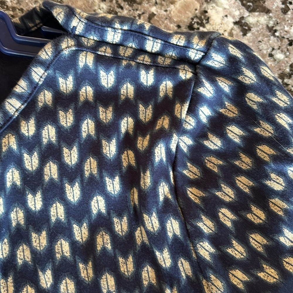 L.L. Bean Soft Supima Cotton Jewelneck Shirt Petite L Black Gold - Picture 6 of 11